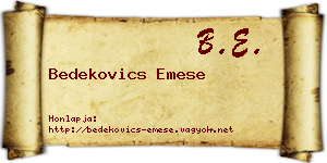 Bedekovics Emese névjegykártya