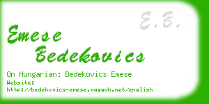 emese bedekovics business card